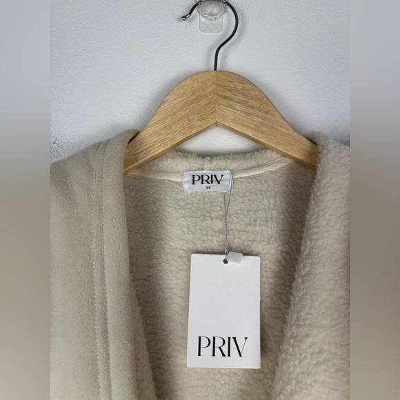 Priv CloudNine Fleece Hooded Cozy Lounge Cardigan Coatigan Women’s Sz XS NWT - Picture 7 of 10